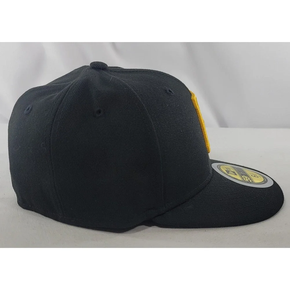 Pittsburgh Pirates New Era 59FIFTY Fitted Ballcap Size‎ 6 5/8 Black/Yellow Hat